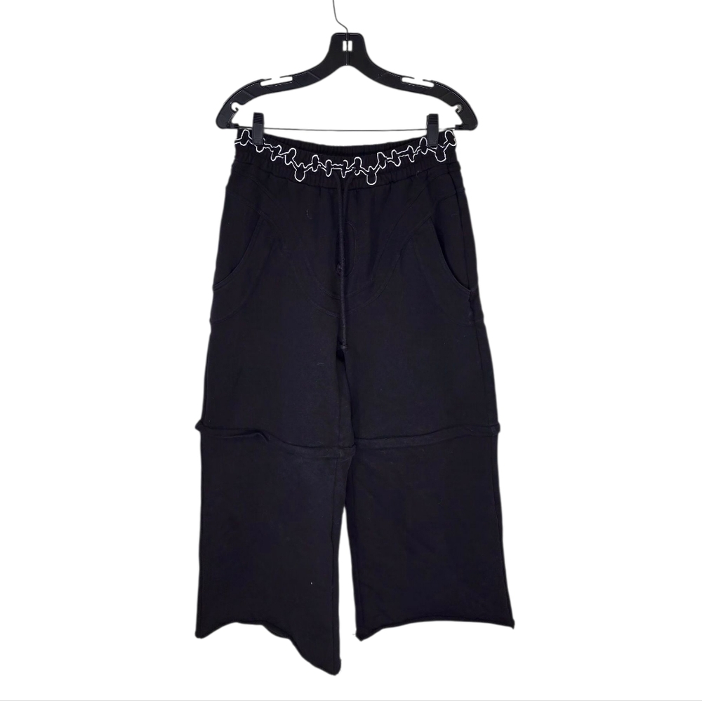 Vees Wide Leg Convertible Black‎ Sweatpants Women's Medium Streetwear